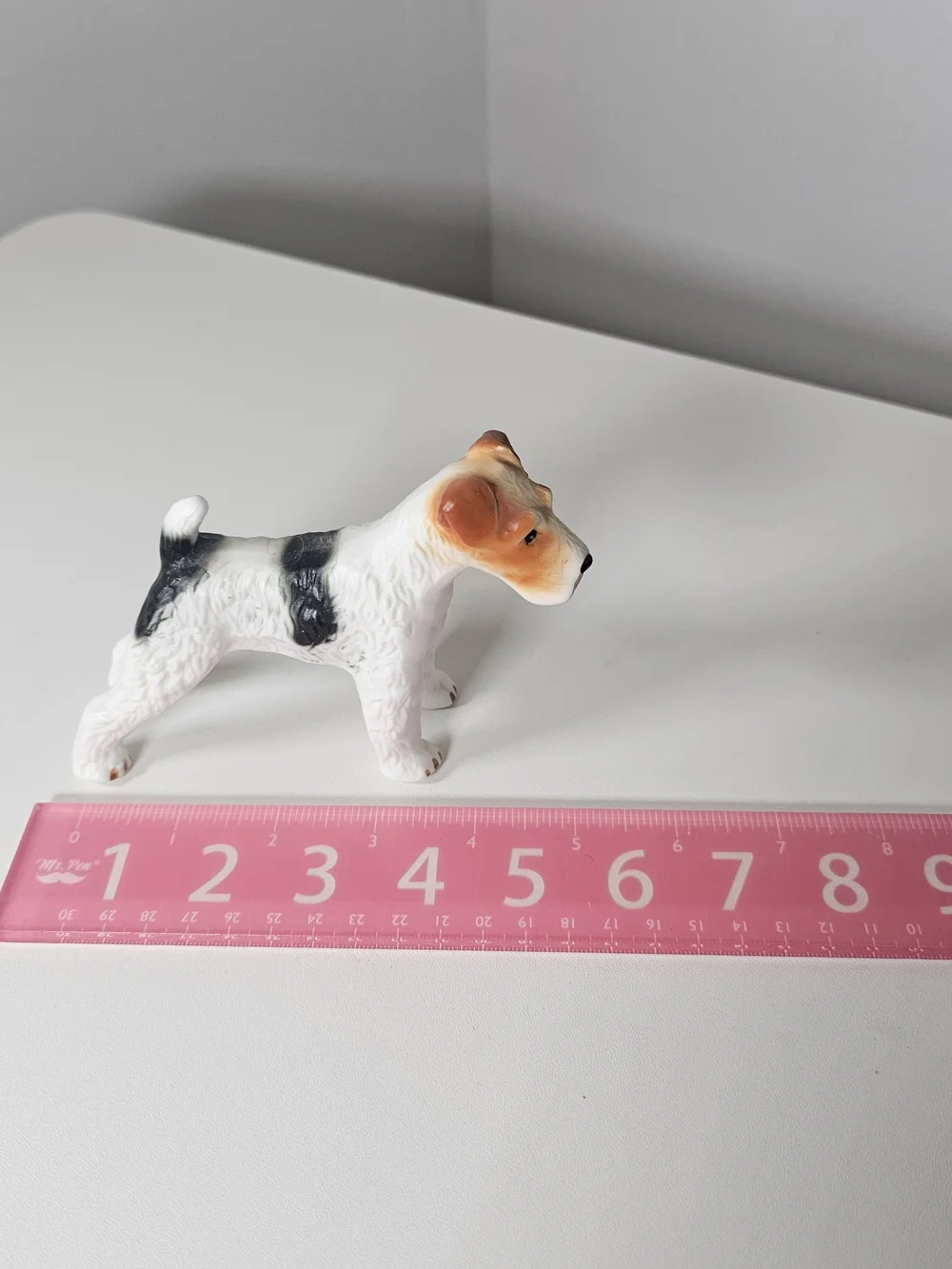 Dog Figurine Decor - White and Brown Pet Statue
